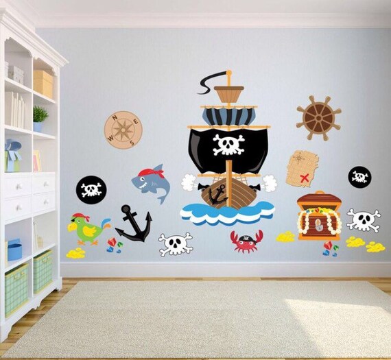 Pirate Kids Bedroom Wall Stickers Decals - Pirate Bedroom Wall Stickers Pirate Kids Bedroom Wall Stickers Decals - Pirate Bedroom Wall Stickers