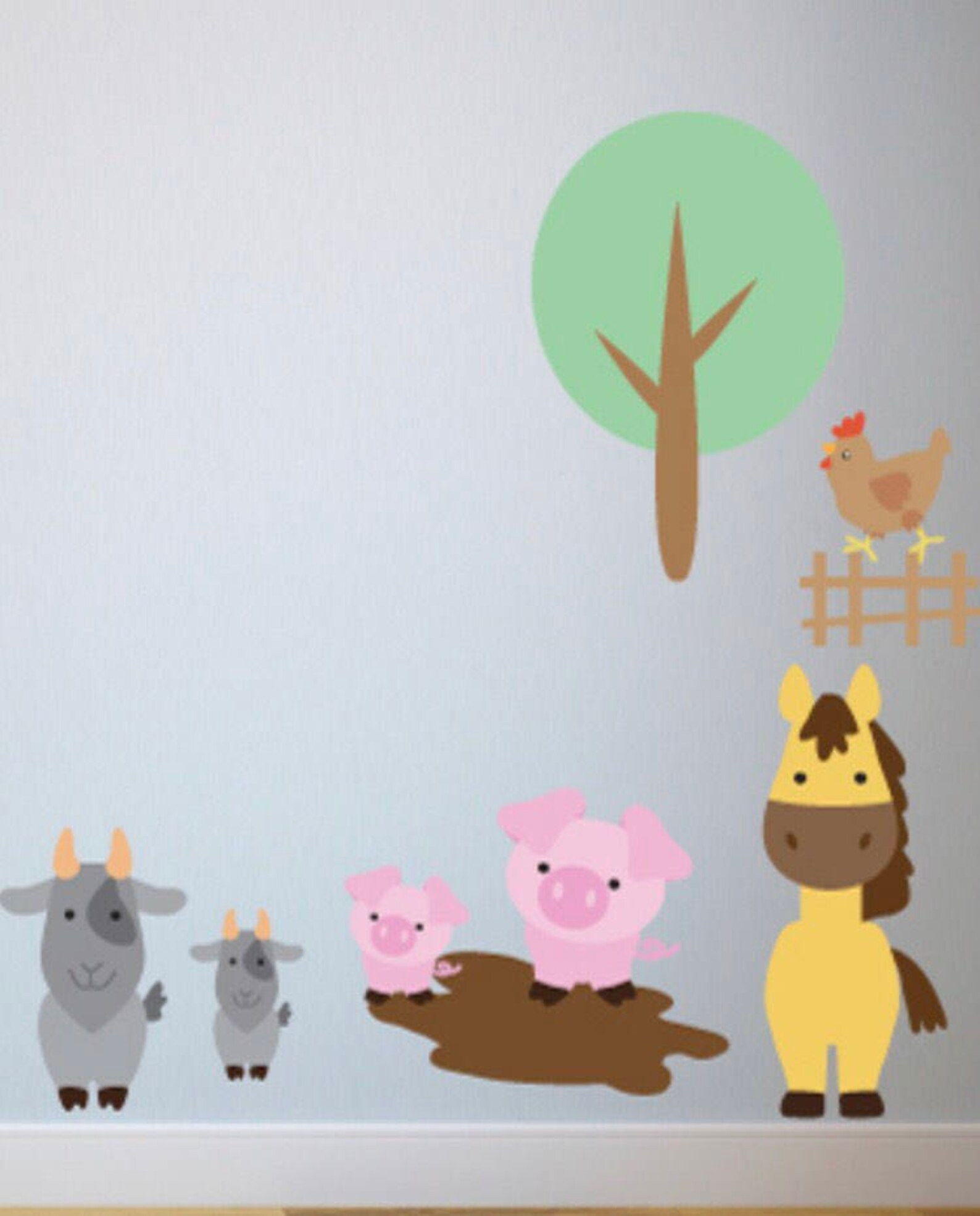 Farm Animals Kids Wall Decals Farm Animals Kids Wall Etsy