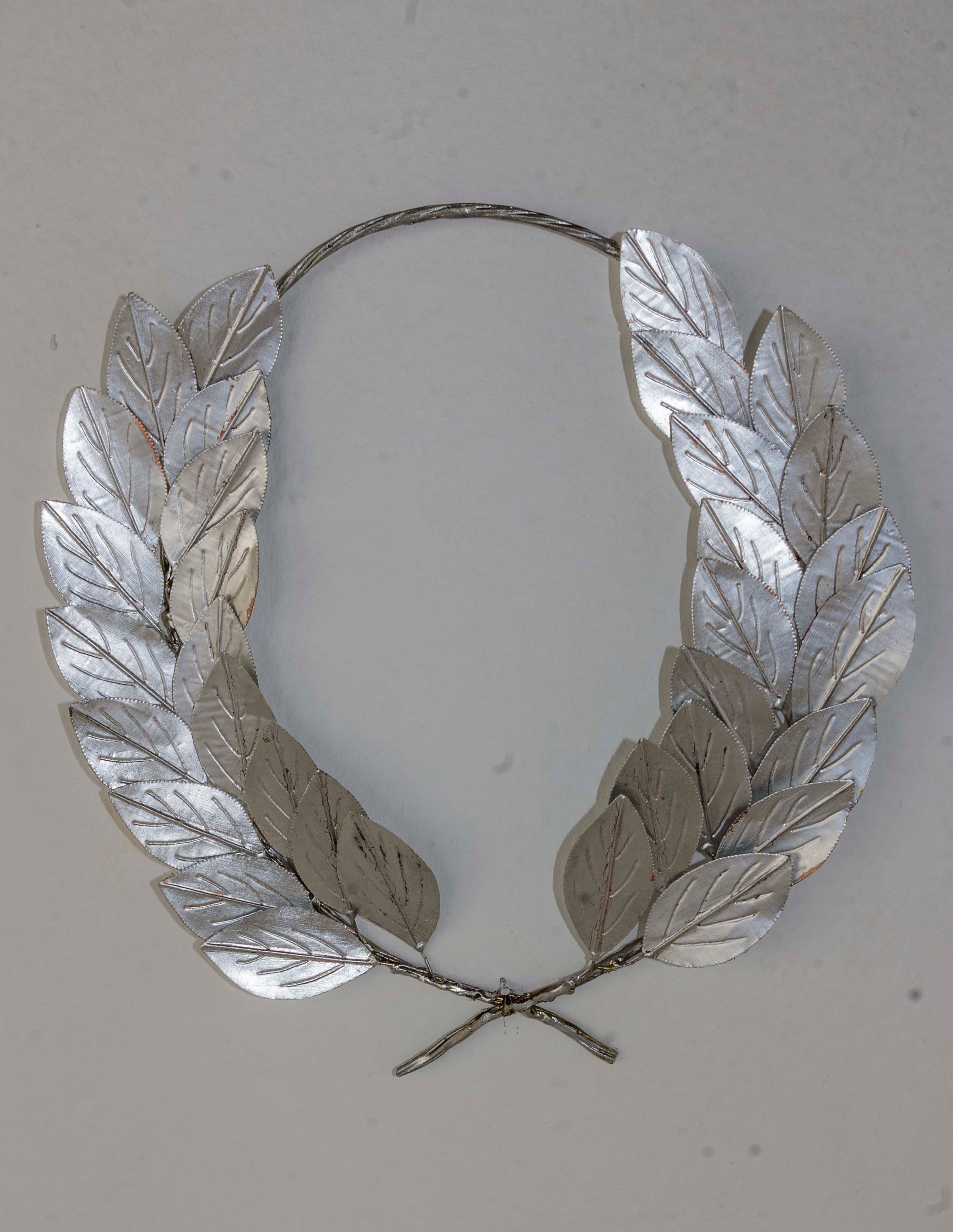 Laurel Wreath Silver Crown Sculpture Bay Leaf Ancient Greek Art Daphne