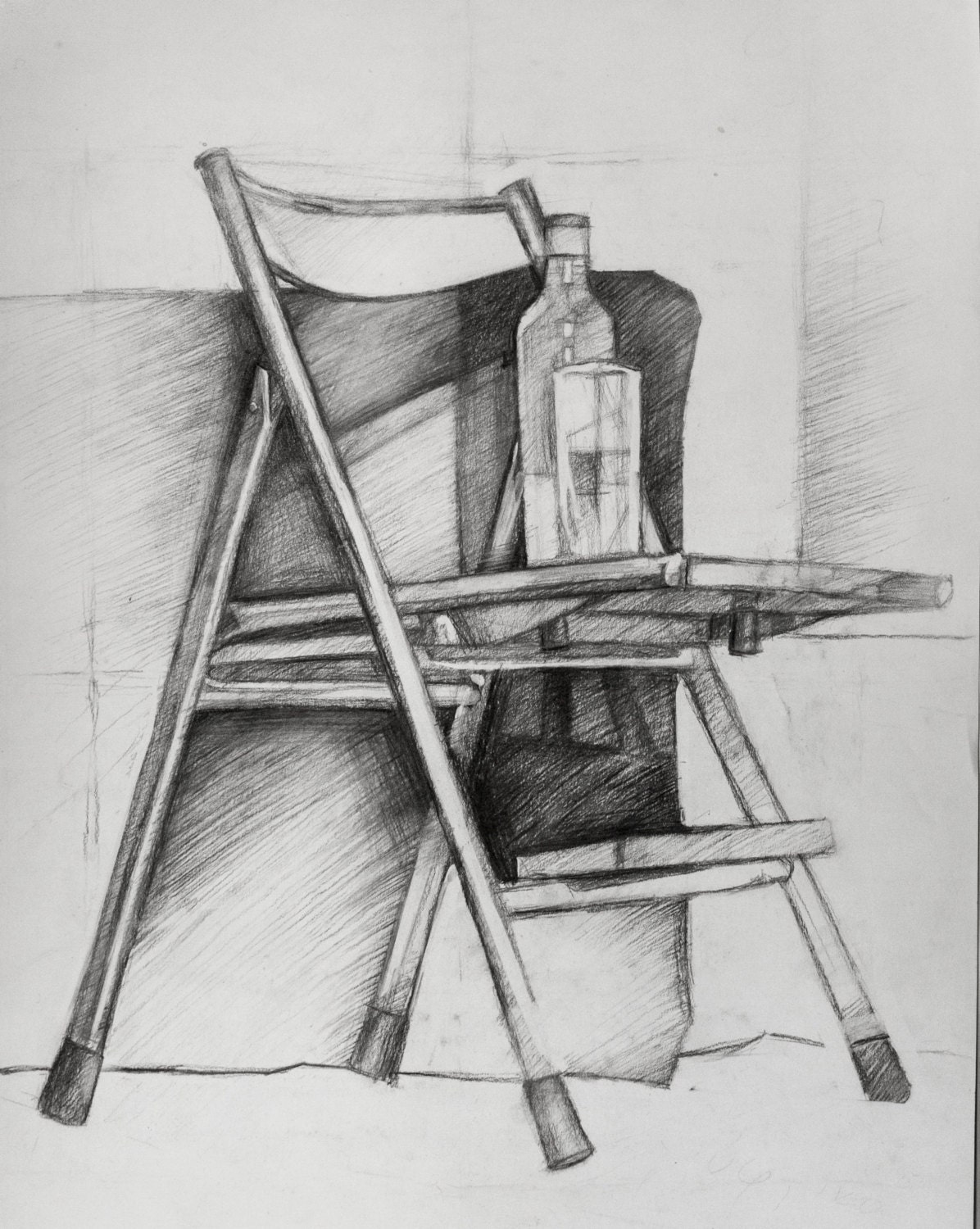 Chairs On Top Of Chairs Still Life I, Drawing by Janel Bragg | Artmajeur