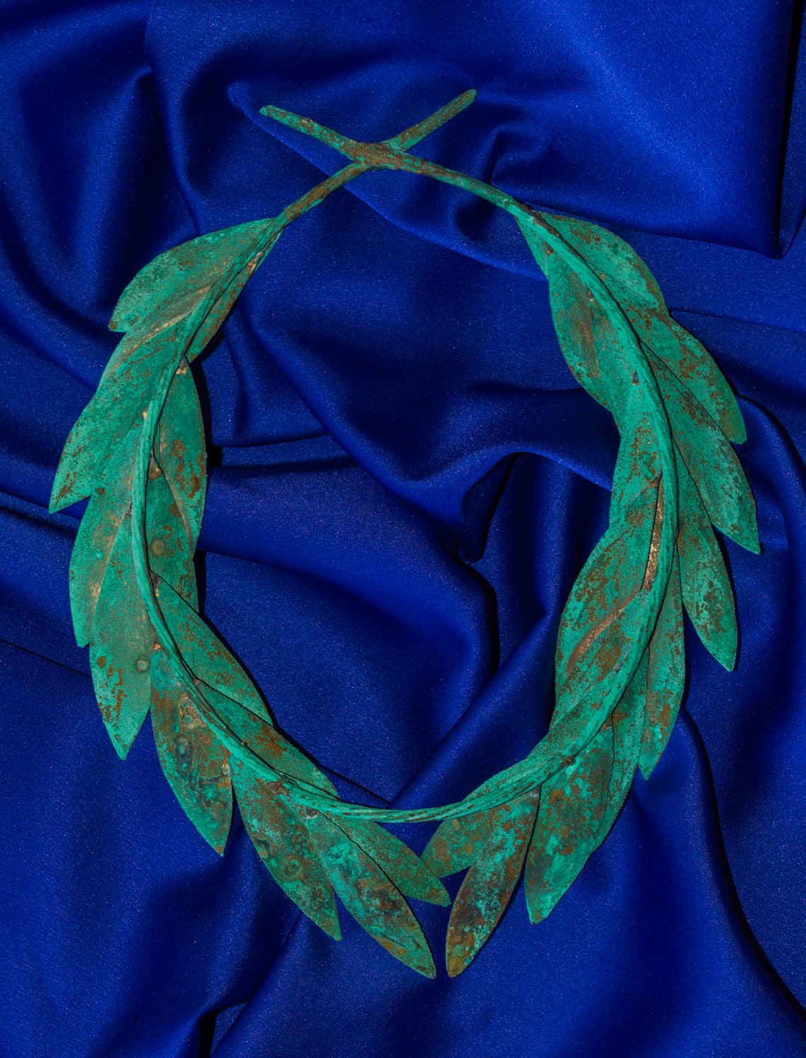 Laurel Wreath Crown Ancient Greek Style Green Rust Bay Leaves Leaf