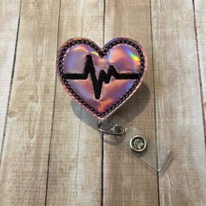 EKG | Heart | Cardiac | Badge Reel | Badge Holder | ID Badge Reel | ID Badge Holder