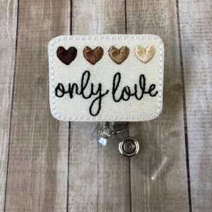 Only Love | Badge Reel | Badge Holder | ID Badge Reel | ID Badge Holder | Hearts | United