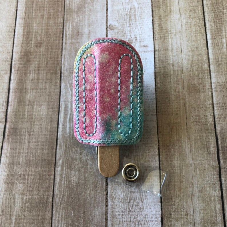 Popsicle ID Badge Reel Badge Holder Summer ID Badge Holder Popsicle Badge Reel Badge Reel