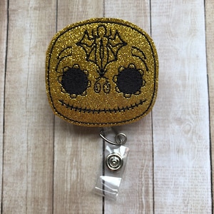 Skull | Sugar Skull | Dia de los Muertos | Badge Reel | Badge Holder | ID Badge Reel | ID Badge Holder | Halloween | Halloween Badge Reel