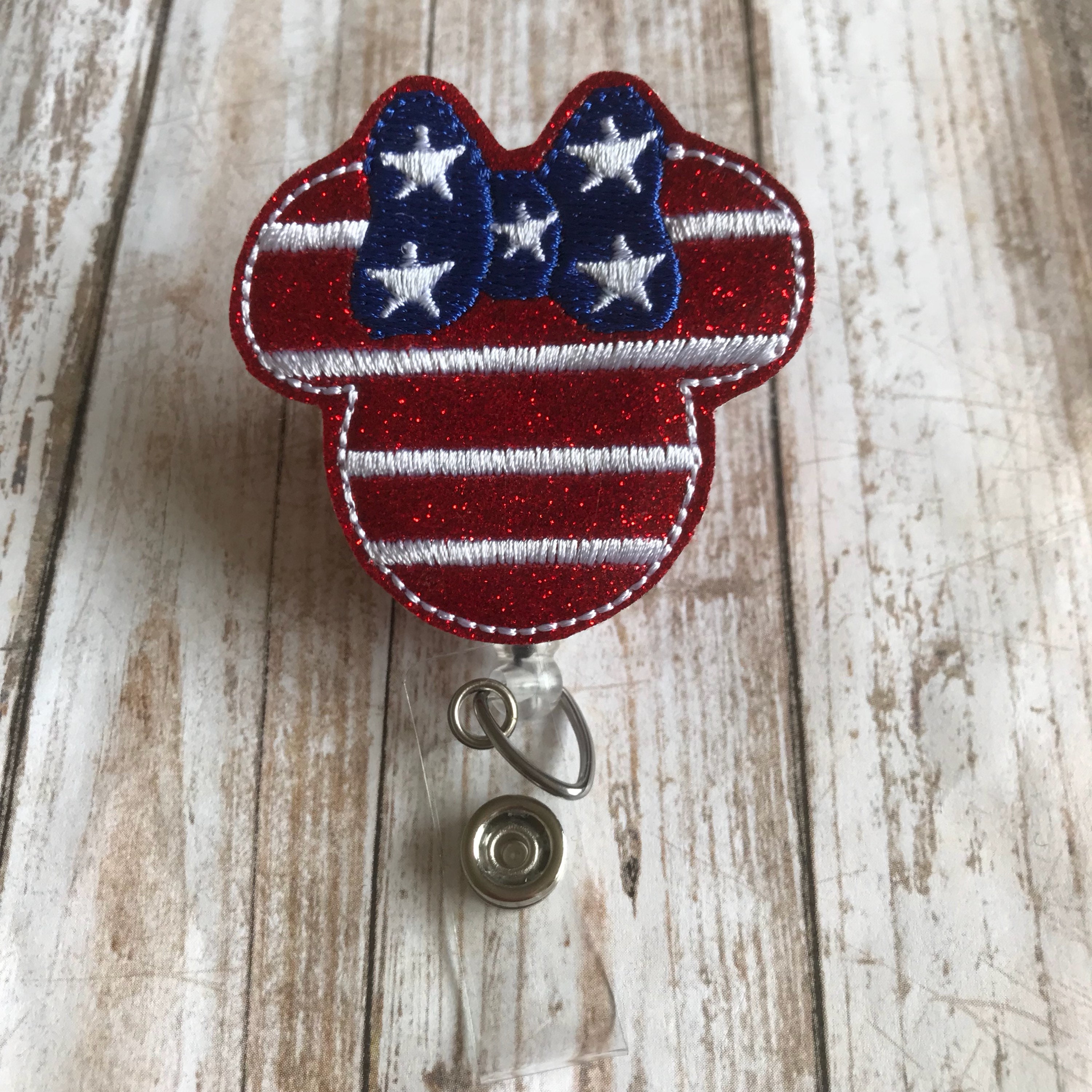 Fourth of July | Fourth of July Badge Reel | Mouse | Mouse Badge Reel | Badge Reel | Badge Holder | ID Badge Reel | ID Badge Holder