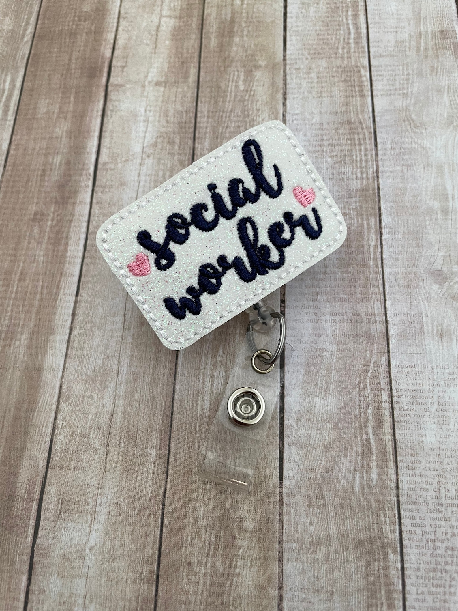 thumbnail image 2 of Social Worker Badge Reel Social Work Badge Reel Cute Badge Reel Gift For Social Worker Social Workers Badge Clip Social Workers Gift Hearts 2 of 10