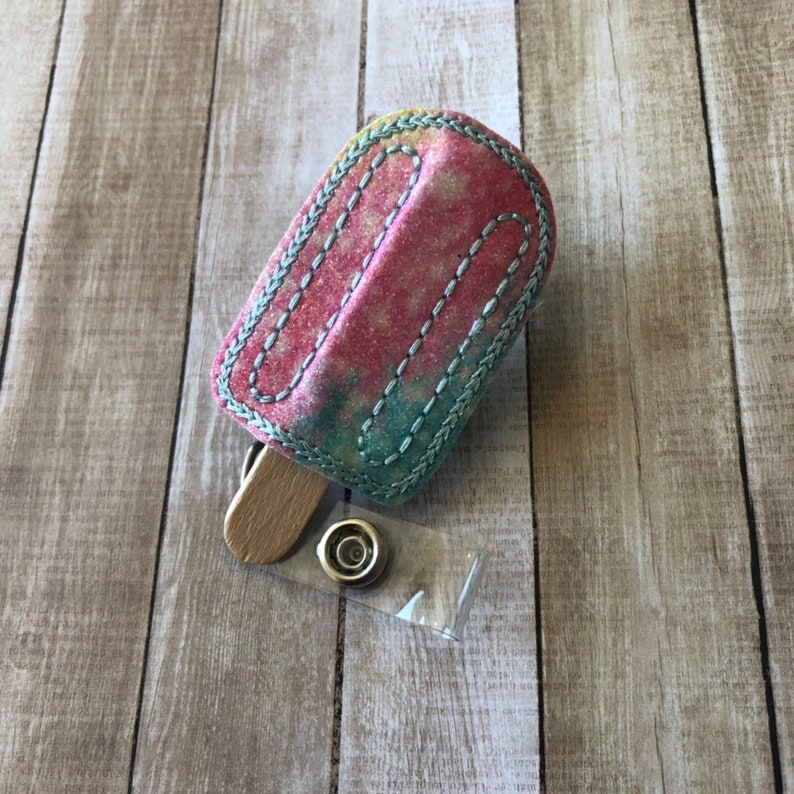 Popsicle ID Badge Reel Badge Holder Summer ID Badge Holder Popsicle Badge Reel Badge Reel