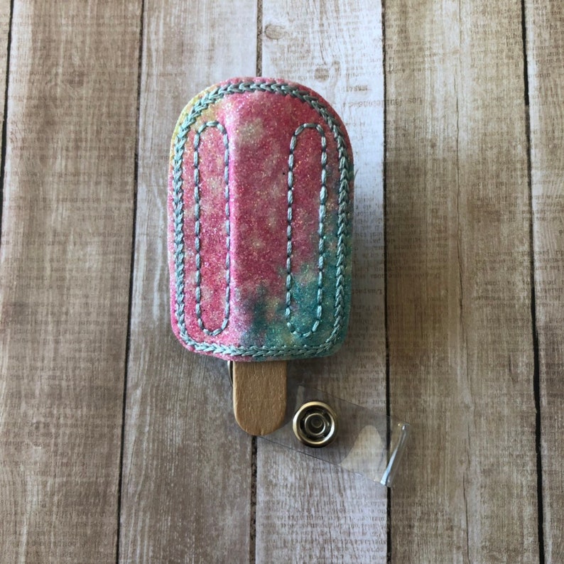 Popsicle ID Badge Reel Badge Holder Summer ID Badge Holder Popsicle Badge Reel Badge Reel