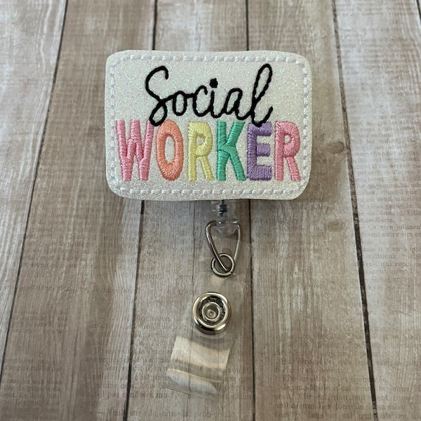 Social Worker | Badge Reel | Badge Holder | ID Badge Reel | ID Badge Holder