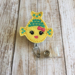 Fish | Fish Badge Reel | Yellow Fish | Yellow Fish Badge Reel | Badge Reel | Badge Holder | ID Badge Reel | ID Badge Holder