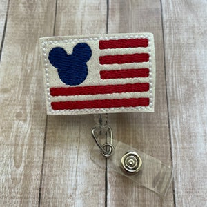 Fourth of July | Badge Reel | Badge Holder | ID Badge Reel | ID Badge Holder | Flag