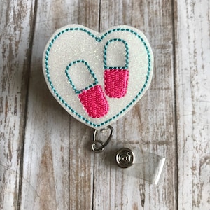 Pill | Pill Badge Reel | Badge Reel | Badge Holder | ID Badge Reel | ID Badge Holder | Pharmacist | Pharmacist Tech | Pharmacist Badge Reel