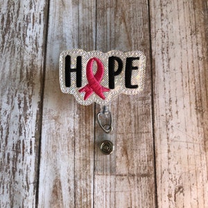 Hope | Hope Badge Reel | Cancer | Oncology | Cancer Awareness | Oncology Nurse | Badge Reel |  Badge Holder | ID Badge Reel