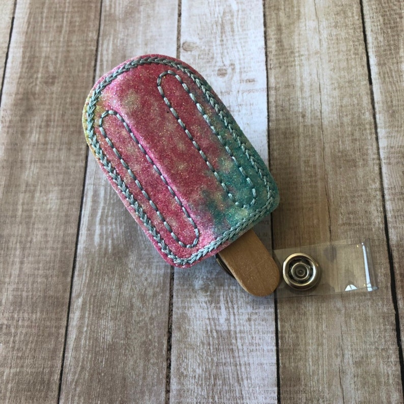 Popsicle ID Badge Reel Badge Holder Summer ID Badge Holder Popsicle Badge Reel Badge Reel