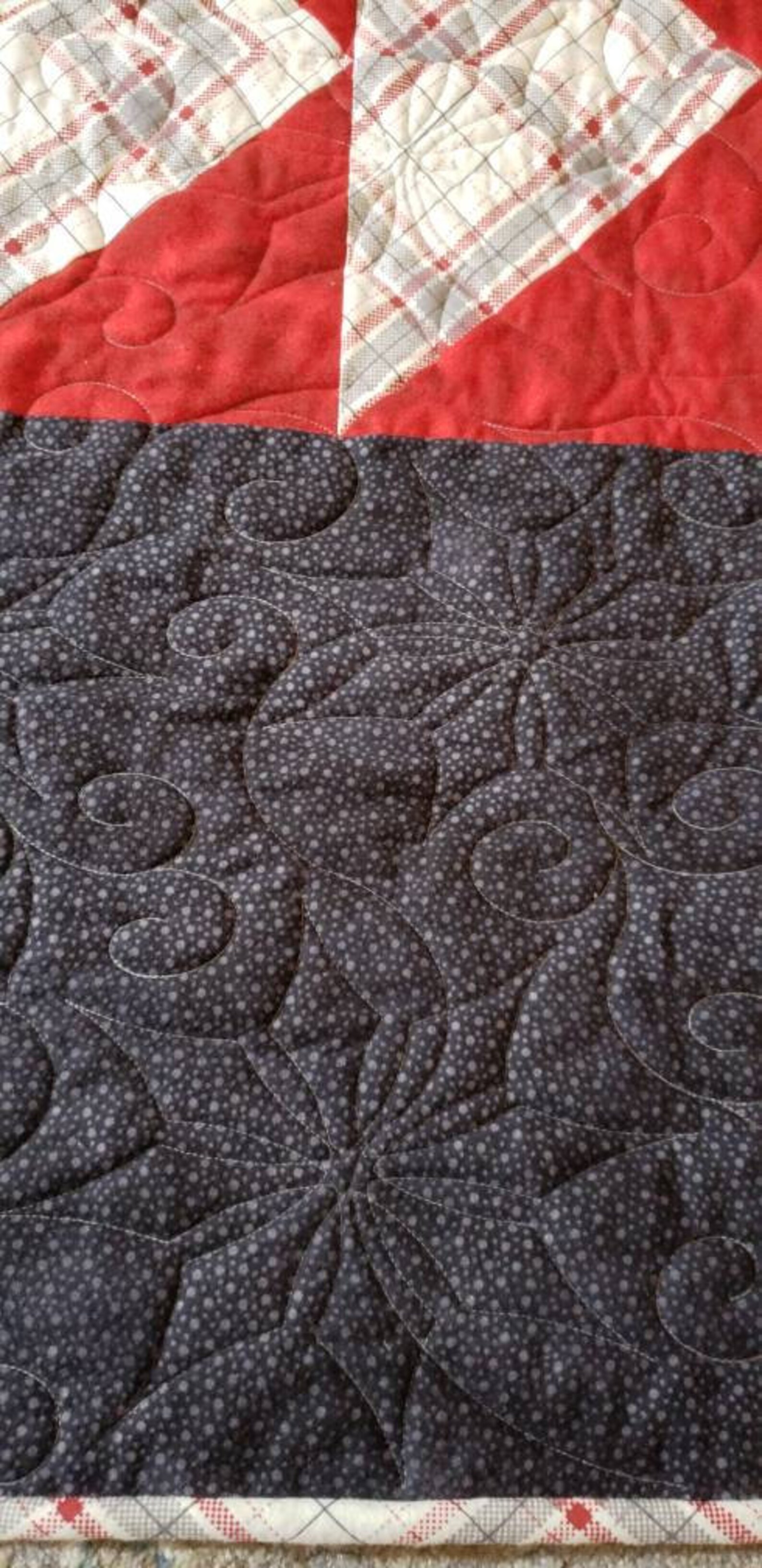 Red Truck Flannel Quilt All Roads Lead Home With Matching Etsy