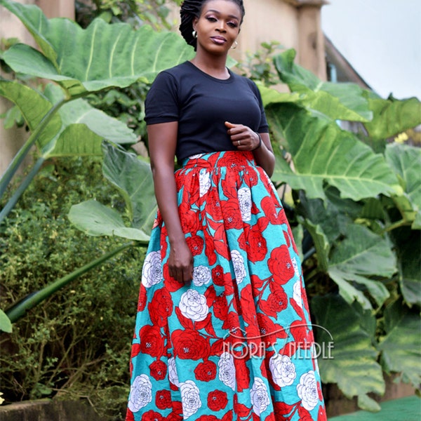 African Print Skirt - Etsy