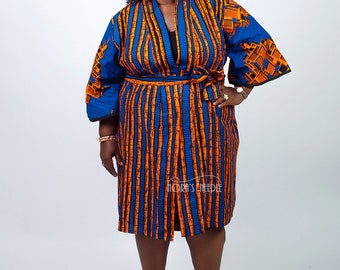 Nneoma African Print Kimono Robe