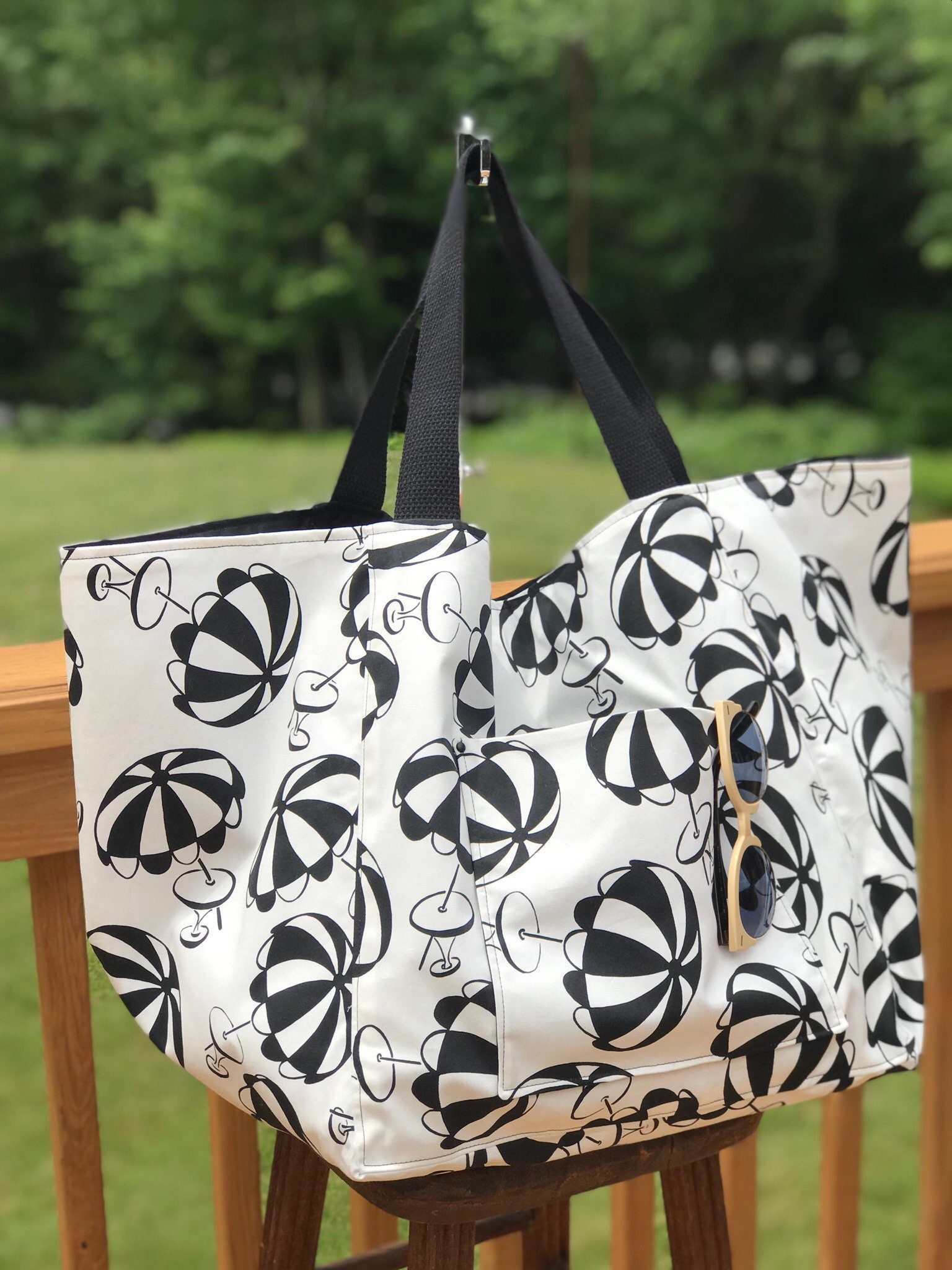 printed beach bags