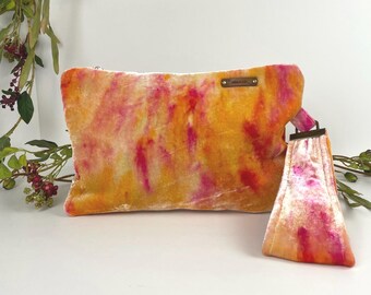 Kupplungsbeutel / Clutch aus Seide und Samt