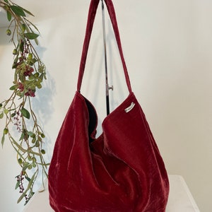 Velvet Hobo Bag / Velvet Slouchy Bag / Velvet Purse