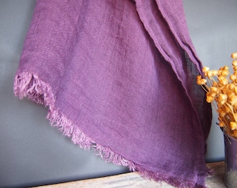 Linen Purple Scarf, Linen Women Accessories, Linen Gift