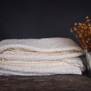 Linen Bath Towel, Cream Linen Towel, Linen Gift