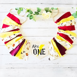 Chosen one High Chair Banner, wizard Party Sign, Harry party decorations, Birthday photo prop, Little Wizard party, wizard cake smash banner