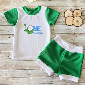 Hole in One First Birthday, Baby Golf Outfit, Hole in One Birthday, Baby Golf, Golf First Birthday, Baby Boy Golf Outfit, golf cake smash