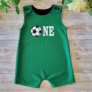 soccer 1st birthday romper, born to kick baby romper, soccer first birthday outfit, soccer cake smash set, first 1st birthday one soccer