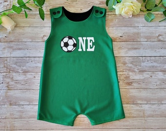 soccer 1st birthday romper, born to kick baby romper, soccer first birthday outfit, soccer cake smash set, first 1st birthday one soccer