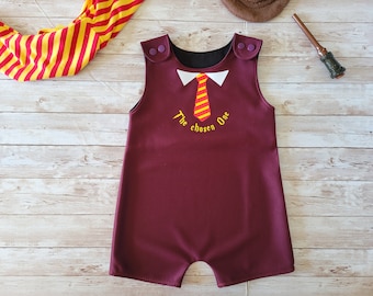 Harry cake smash outfit boy, 1st birthday cake smash outfit, Wizard 1st birthday romper, HP 1st birthday outfit boy, Chosen one baby romper