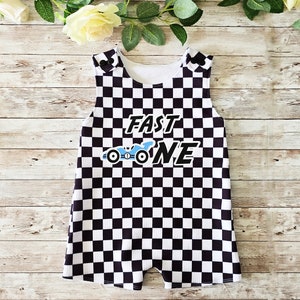 Fast one cake smash outfit boy, fast one outfit,  1ST Lap Around the Track, baby 1st birthday outfit, baby racing romper, fast one romper