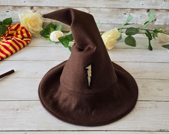 Wizard birthday hat, 1st birthday wizard hat, Halloween birthday party hat, wizard party hat, wizard  party hat, Harry P birthday hat,HP Hat