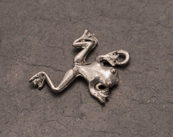 Frog charm, antique silver frog, animal charms, pack of 5, jewellery making, charm bracelets, diy jewelry, toad charm,