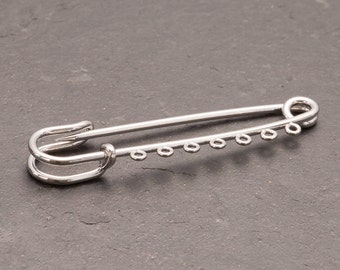 kilt pin, brooch pin, brooch finding, large pin, 7 loop pin, jewellery making, craft supplies, charm pin, bulk buy, jewelry design