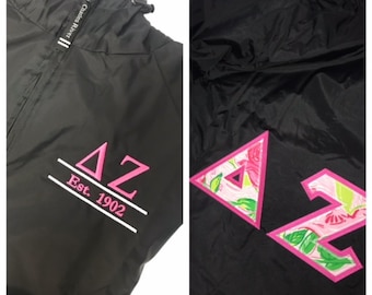 Chaqueta de lluvia Delta Zeta Sorority