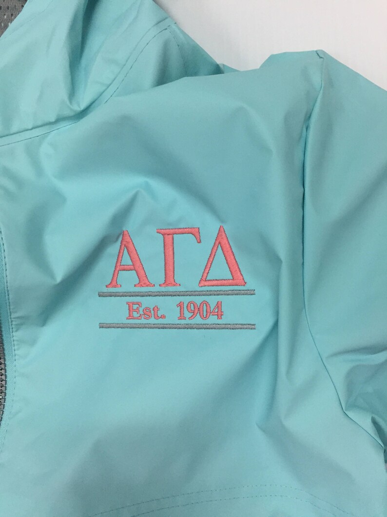 Sorority Charles River Full Zip Rain Jacket Etsy