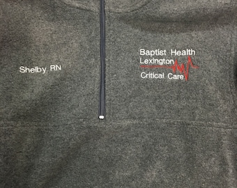 Enfermeras Harriton 1/4 Zip Chaqueta de lana personalizada
