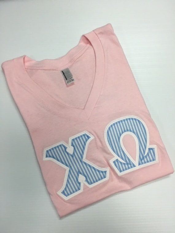 Sorority Greek American Apparel V Neck Letter Shirt In Pink Etsy Sorority Greek American Apparel V Neck Letter Shirt In Pink Etsy