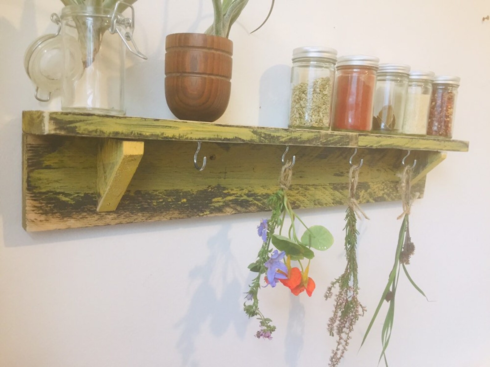 Small Spice/herb Shelf Dried Herb /flower Hanging Shelf Etsy