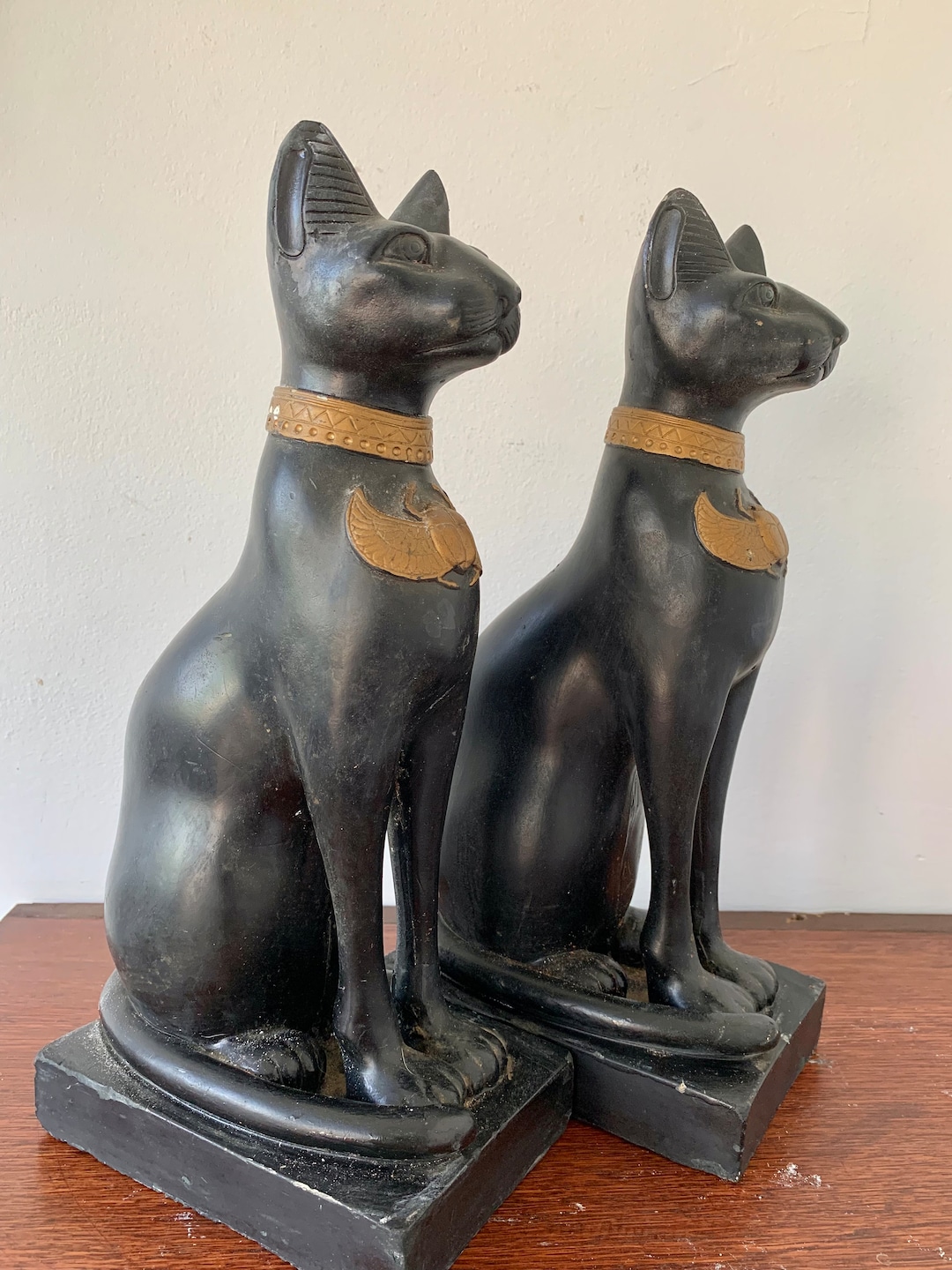 Egyptian Cat Statues / Bastet Cat God /pair of Cat Etsy