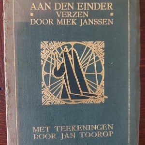 Jan Toorop Drawings Miek Janssen Poetry small Art Deco Book 1915 1st edition and Numbered Love and Religious Old Dutch Hardcover