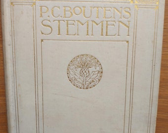 Art Nouveau Book Gilt Vellum 1907 Stemmen P.C. Boutens poems Antique Dutch Book Rare First Edition!