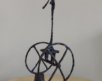 Bronze Sculpture Statue The Chariot (after) Alberto Giacometti Signed Number- Abstract Statue - Handmade - Vintage