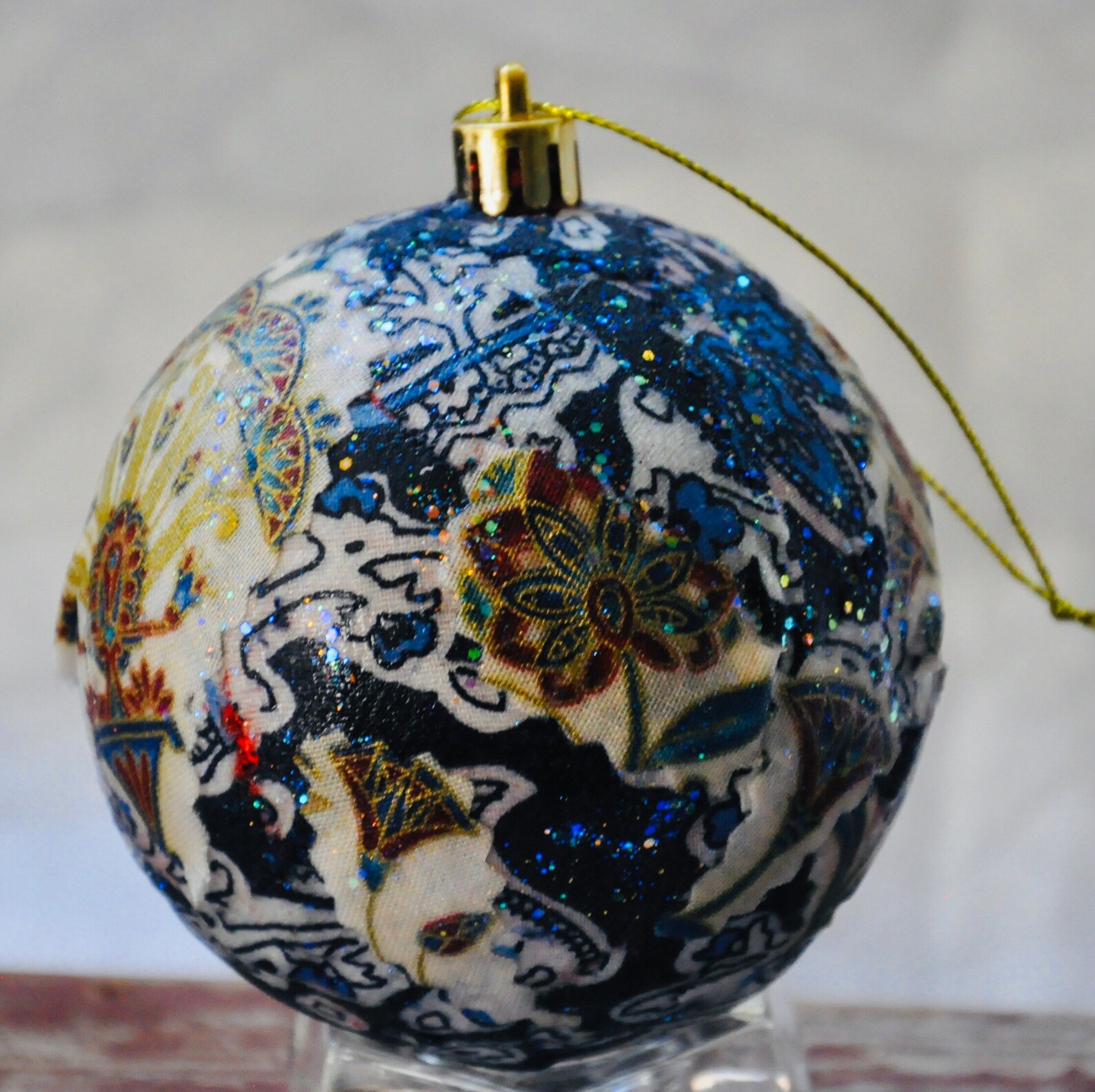Fabric Decoupage Holiday Ornaments Etsy