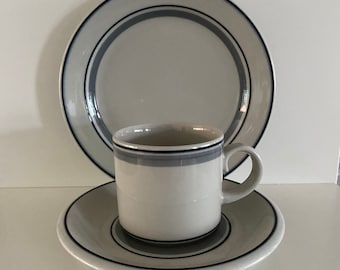 Arabia Usva Coffee Cup and Saucer And Side plate Finnish Design by Anja Jaatinen-Winquist Made in Finland