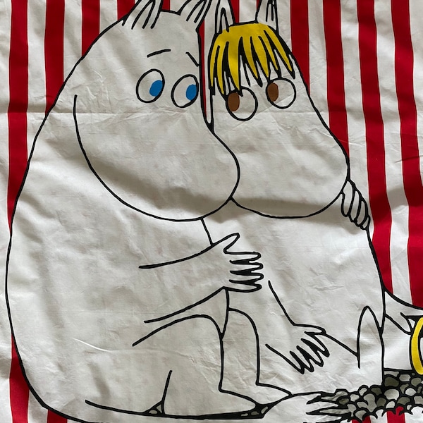 Moomin Childrens Duvet Cover Print on both Sides Finnish Design Vintage Mumin Motifs