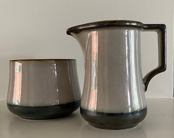 Bing&Grondahl Tema Creamer and Sugarbowl Tema Stoneware Danish Design Scandinavian Mid Century Modern Vintage