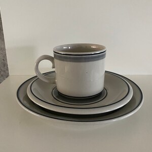 Arabia Usva Coffee Cup and Saucer And Side plate Finnish Design by Anja Jaatinen-Winquist Made in Finland image 2